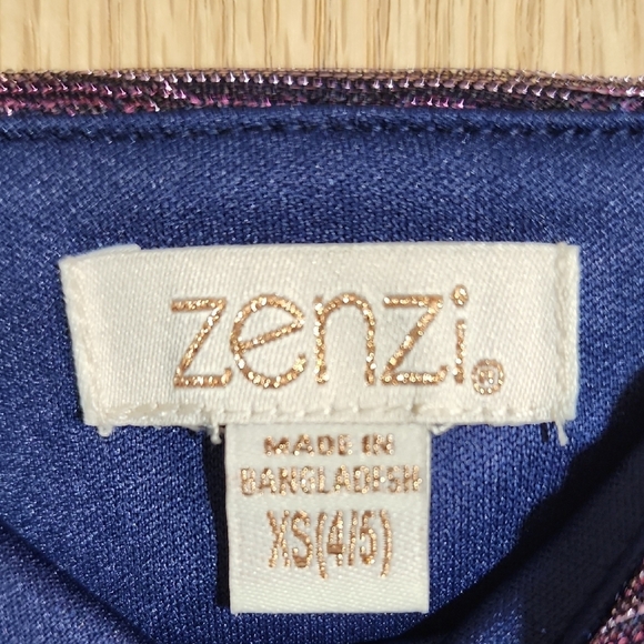 Zhenzi Kids Dress in Purple and Blue - Picture 2 of 7